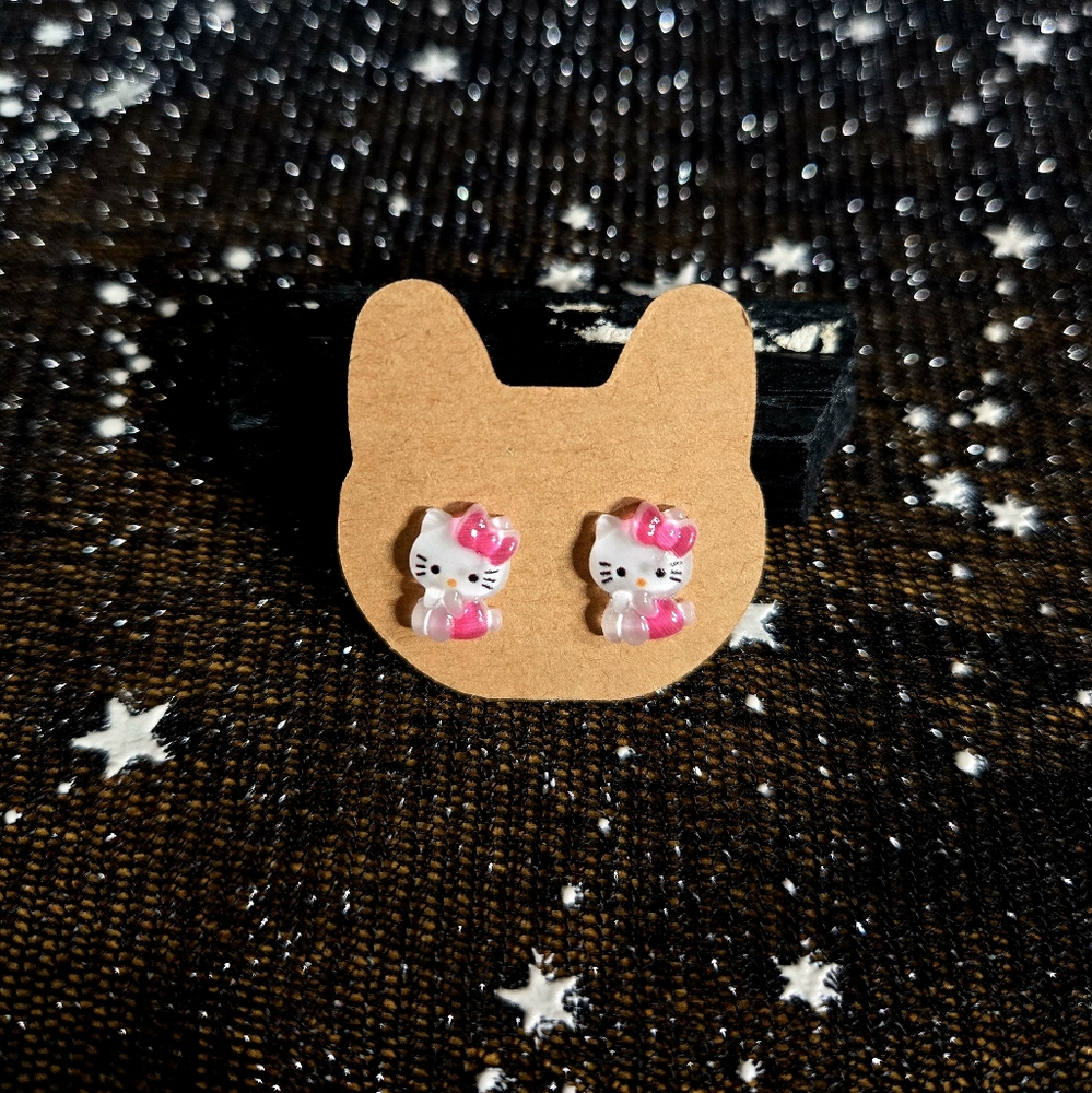 Custom Hello Kitty Hypoallergenic Stainless Steel Post Earrings